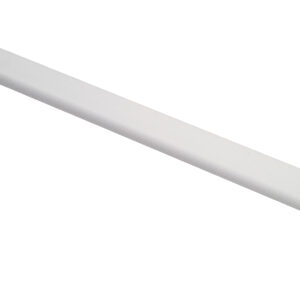 Plakplint 240cm gefolied: AC0007, wit
