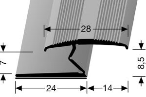 Varioprofiel 382ZK, 2700mm, zelfklevend, BxH: 28x8,5mm