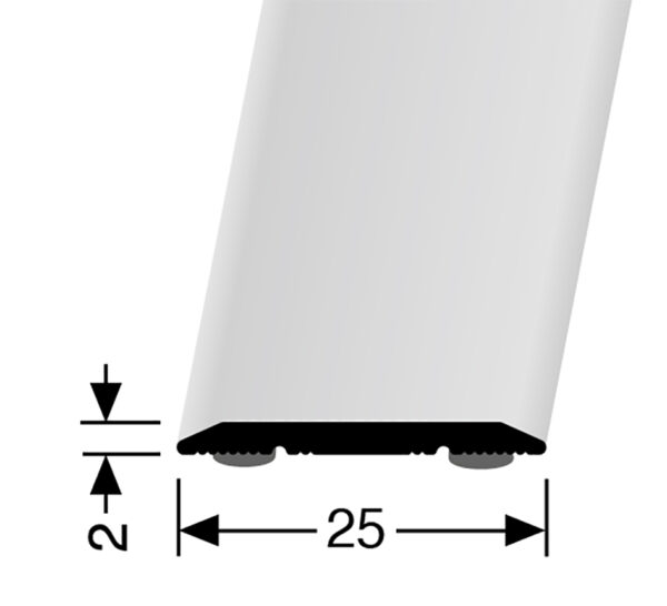 Afdekprofiel, 442 ZK, 1000mm/3000mm, BxH: 25x2mm