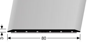 Afdekprofiel 444ZK, 300cm, zwart, zelfklevend, BxH: 80x3mm