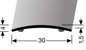 Afdekprofiel 459ZK, 2700mm, zelfklevend, BxH: 30x4mm