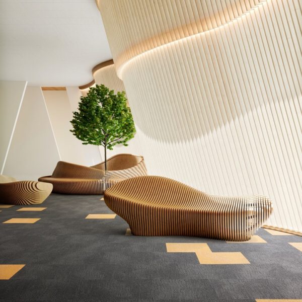 IVC  CARPET TILES C049 IMMERSION ALTERNATE 232, doos 5m2, 50x50cm, 7mm dik - Afbeelding 2