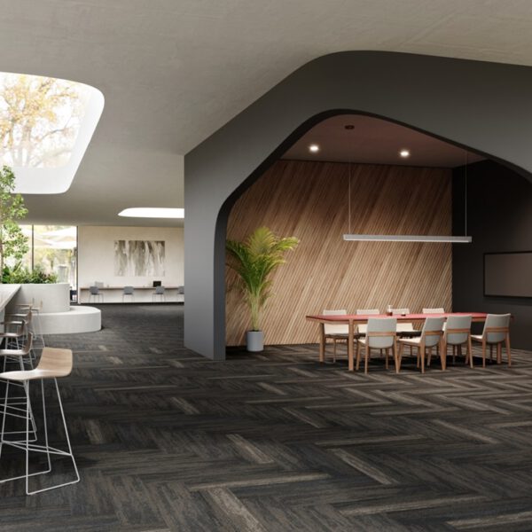 IVC CARPET TILES C040 RUDIMENTS CLAY 988, doos 5m2, 100x25cm, 7,1mm dik - Afbeelding 2