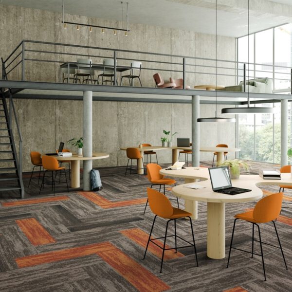 IVC CARPET TILES C041 RUDIMENTS CLAY CREATE 887, doos 5m2, 100x25cm, 7,1mm dik - Afbeelding 2