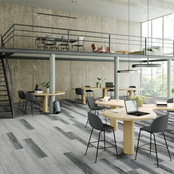 IVC CARPET TILES C041 RUDIMENTS CLAY CREATE 955, doos 5m2, 100x25cm, 7,1mm dik - Afbeelding 2