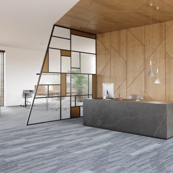 IVC  CARPET TILES C041 RUDIMENTS CLAY CREATE 594, doos 5m2, 100x25cm, 7,1mm dik - Afbeelding 2