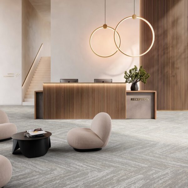 IVC CARPET TILES C051 RUDIMENTS METALLIC CLAY 964, doos 5m2, 100x25cm, 7,1mm dik - Afbeelding 3