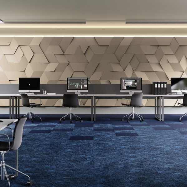 IVC CARPET TILES C047 CONTOUR PERSPECTIVE 575, doos 5m2, 50x50cm, 6,4mm dik - Afbeelding 2