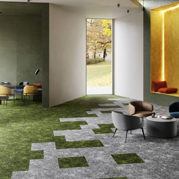 IVC CARPET TILES C047 CONTOUR PERSPECTIVE 621, doos 5m2, 50x50cm, 6,4mm dik - Afbeelding 2